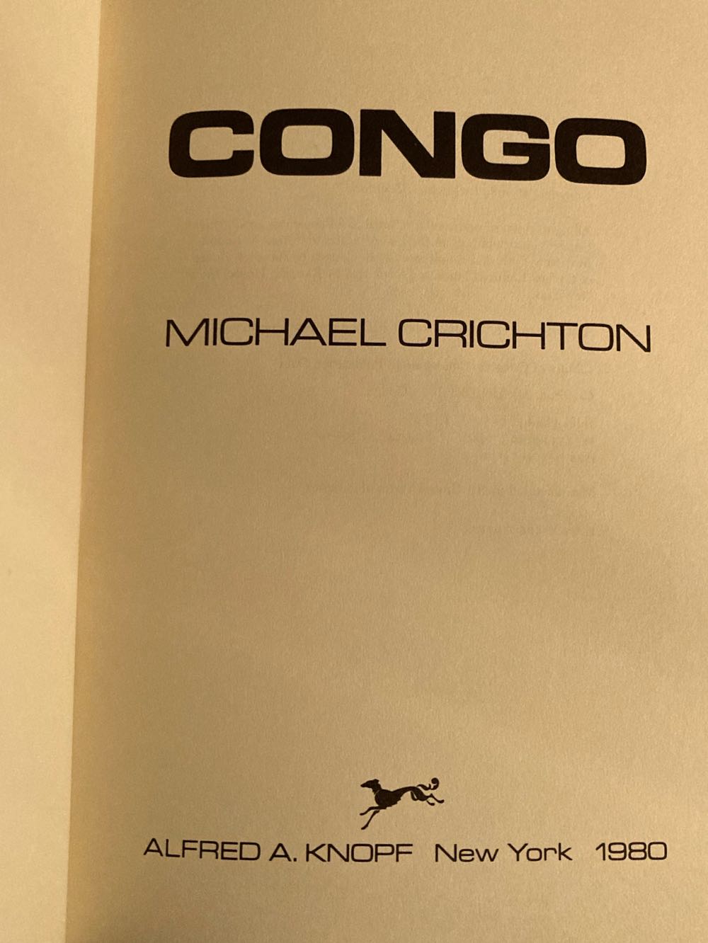 Congo - Michael Crichton (Alfred A. Knopf - Hardcover) book collectible - Main Image 3