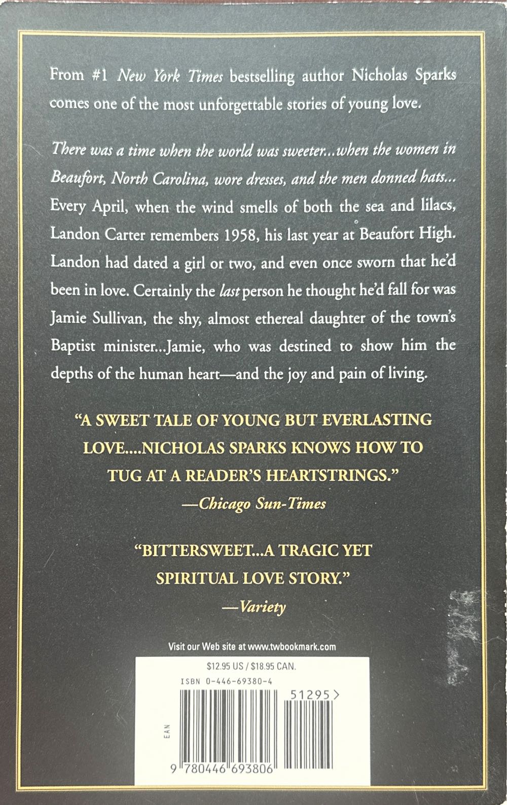 A Walk to Remember - Nicholas Sparks (Grand Central - Paperback) book collectible [Barcode 9780446693806] - Main Image 2