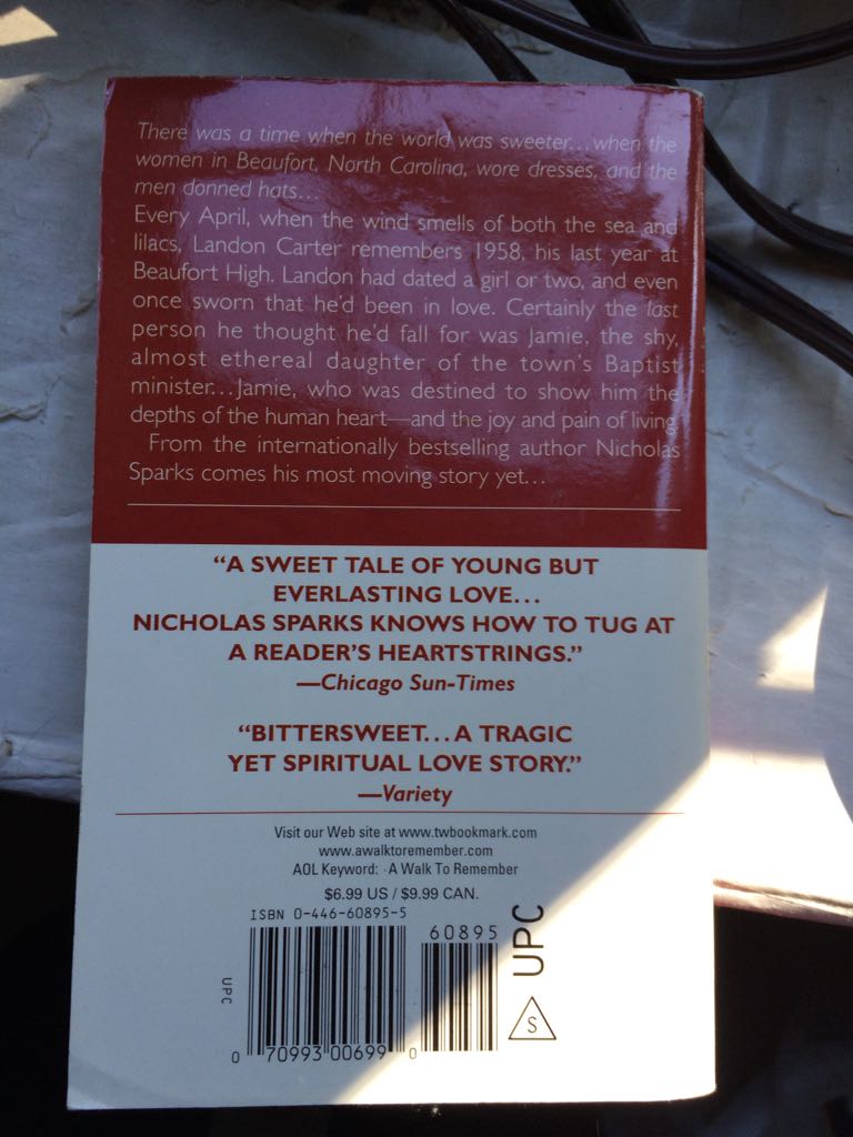 A Walk to Remember  book collectible - Main Image 2