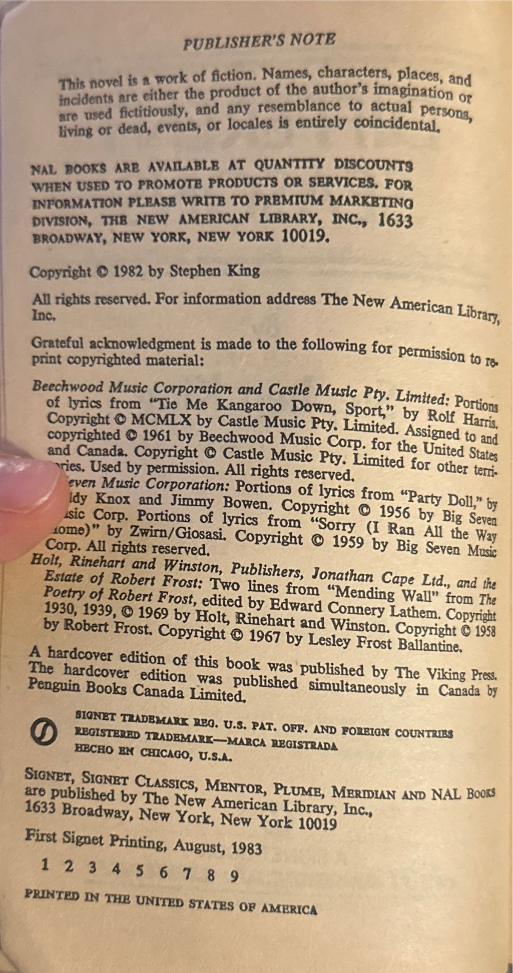 Different Seasons  - Stephen King (Signet - Paperback) book collectible [Barcode 9780451124340] - Main Image 3