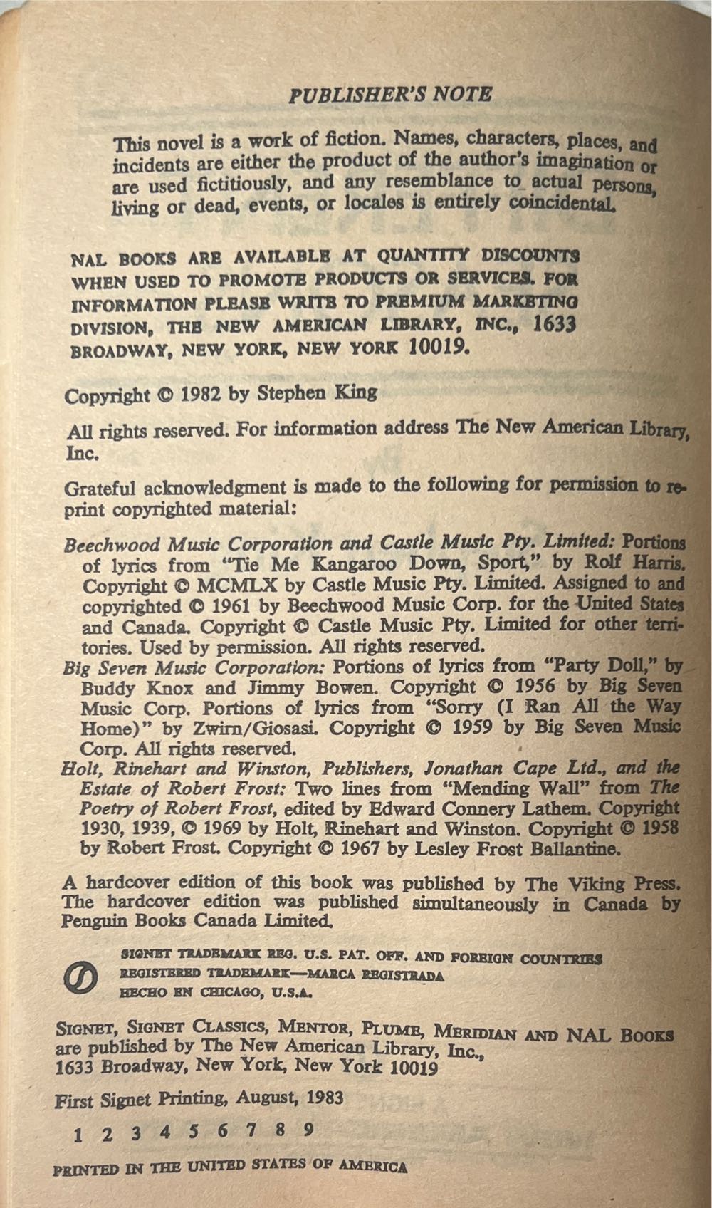 Different Seasons  - Stephen King (Signet - Paperback) book collectible [Barcode 9780451124340] - Main Image 4