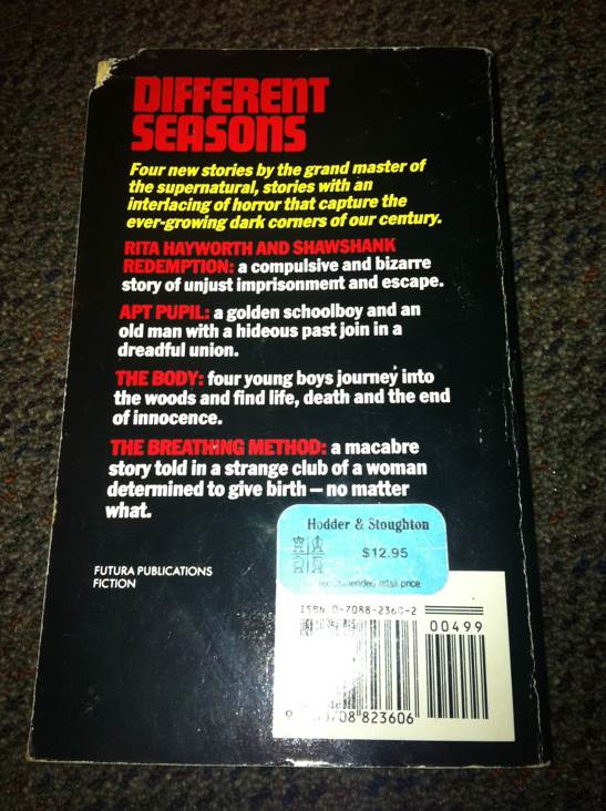 Different Seasons - Stephen King (Futura - Paperback) book collectible [Barcode 9780708823606] - Main Image 2