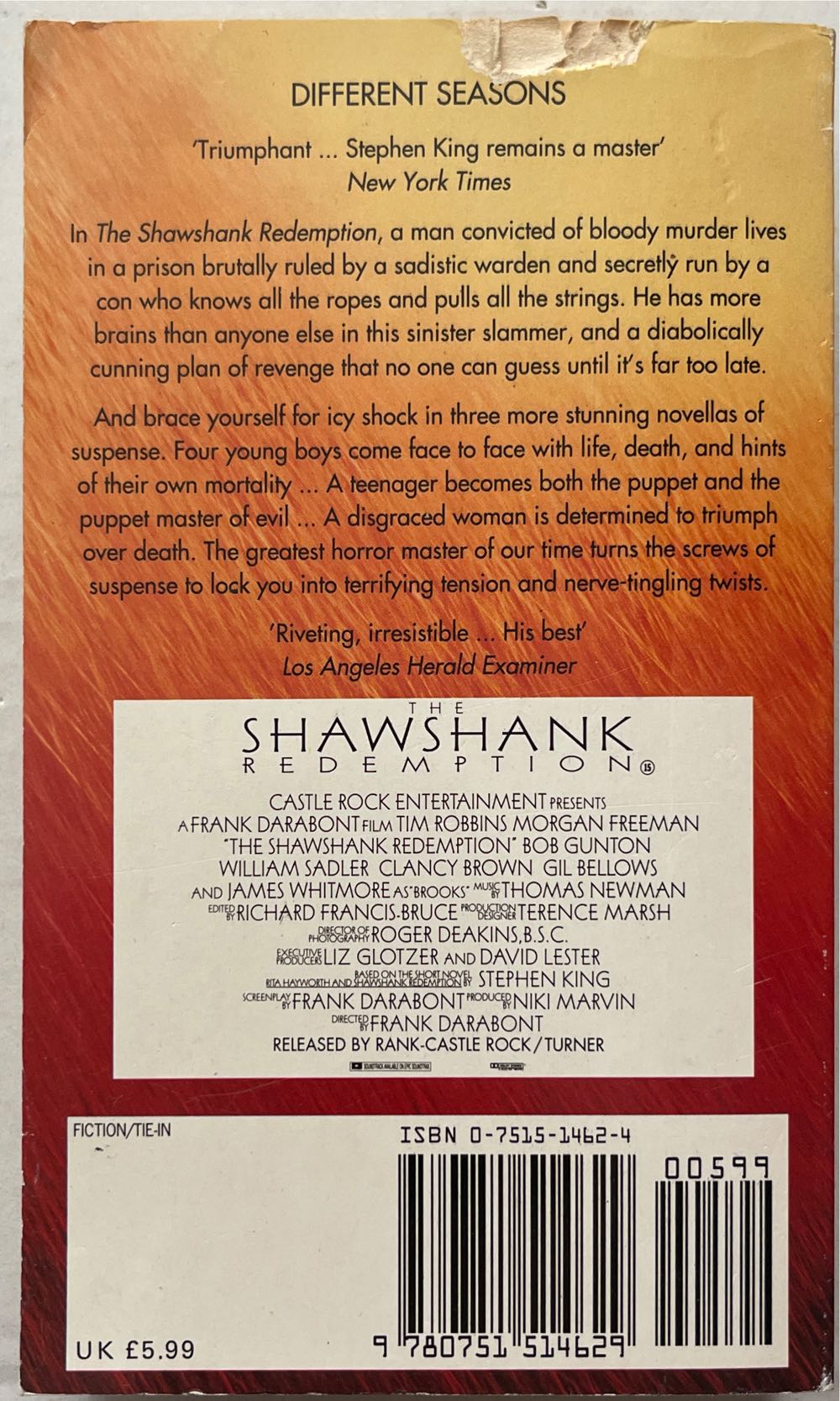 Different Seasons - Stephen King book collectible [Barcode 9780751514629] - Main Image 2