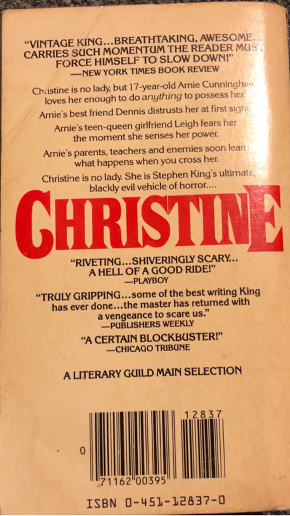 Christine - Stephen King (Signet Book - Paperback) book collectible [Barcode 9780451128379] - Main Image 2