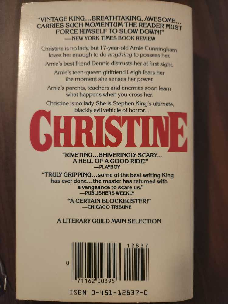 Christine - Stephen King (Signet Book - Paperback) book collectible [Barcode 9780451128379] - Main Image 3