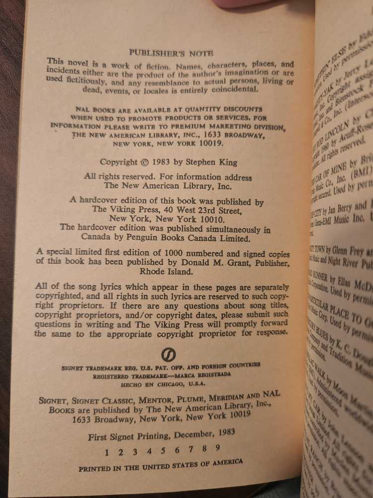 Christine - Stephen King (Signet Book - Paperback) book collectible [Barcode 9780451128379] - Main Image 4