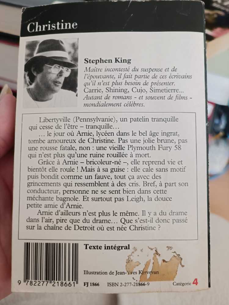 Christine - Stephen King (J’ai Lu) book collectible [Barcode 9782277218661] - Main Image 2