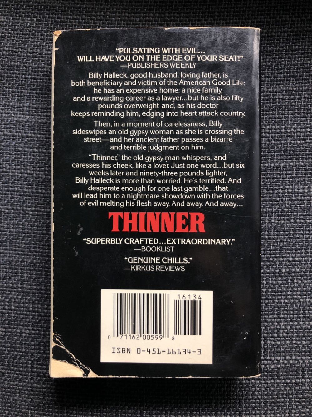 Thinner - Stephen King (Signet Books - Paperback) book collectible [Barcode 9780451161345] - Main Image 4