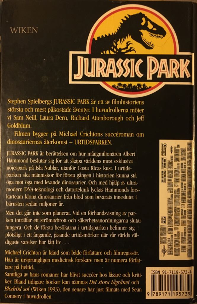 Jurassic Park - Michael Crichton (SuperPocket - Paperback) book collectible [Barcode 9789171195739] - Main Image 2