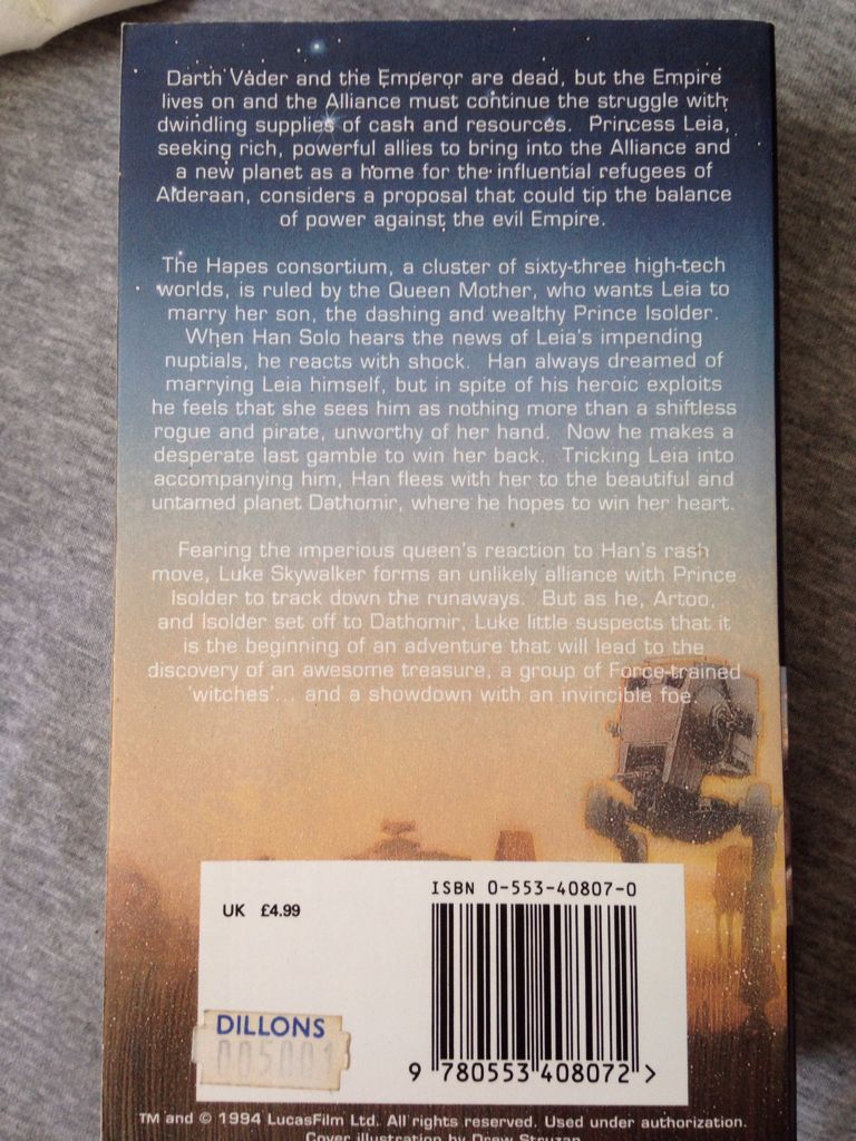 Star Wars: The Courtship of Princess Leia - Dave Wolverton (Bantam Books - Paperback) book collectible [Barcode 9780553408072] - Main Image 2