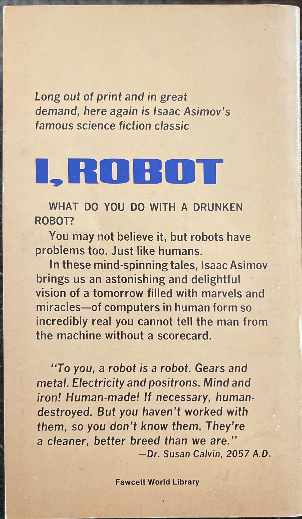 I, Robot - Isaac Asimov (A Signet Book - Paperback) book collectible [Barcode 9780449028292] - Main Image 2