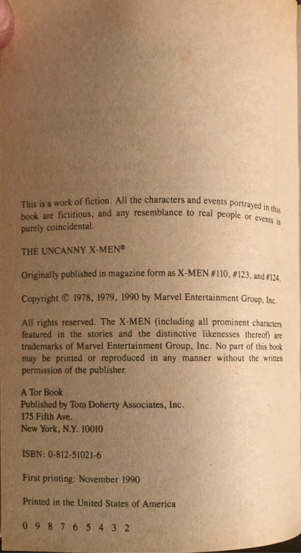 The Uncanny X-Men - Chris Claremont (Torkids - Paperback) book collectible [Barcode 9780812510218] - Main Image 3