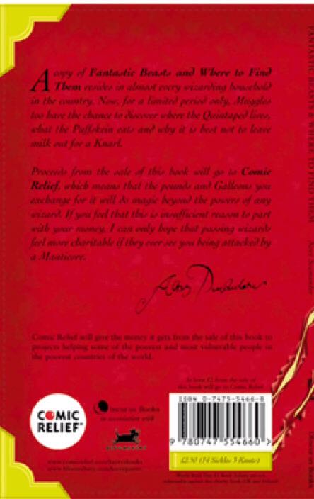 Fantastic Beasts and Where to Find Them - Newt Scamander (Obscurus Books/Arthur A. Levine Books/Scholastic Press - Paperback) book collectible [Barcode 9780439295017] - Main Image 2