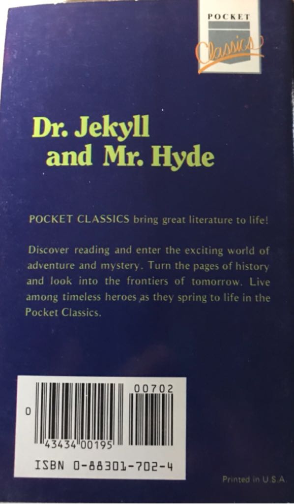 Dr. Jekyll And Mr. Hyde - Robert Louis Stevenson (Academic Industries, Inc - Paperback) book collectible [Barcode 9780883017029] - Main Image 2