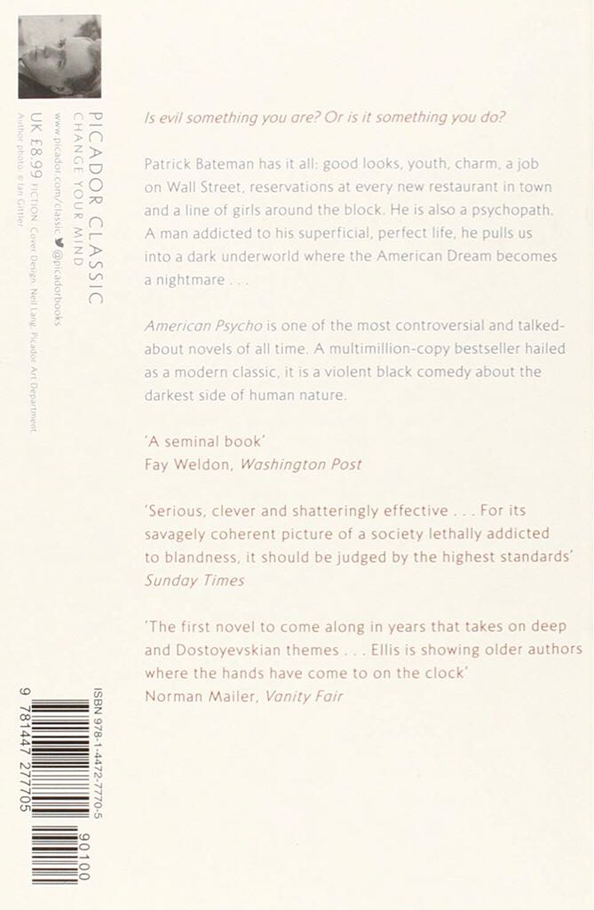 American Psycho - Brett Easton Ellis (Vintage - Trade Paperback) book collectible [Barcode 9780307278630] - Main Image 2