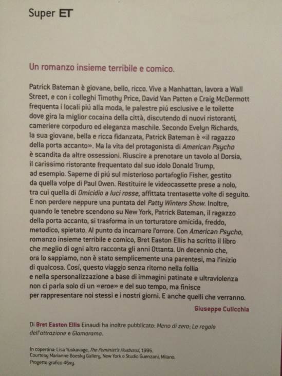 American Psycho - Bret Easton Ellis (Einaudi - Paperback) book collectible [Barcode 9788806174040] - Main Image 2