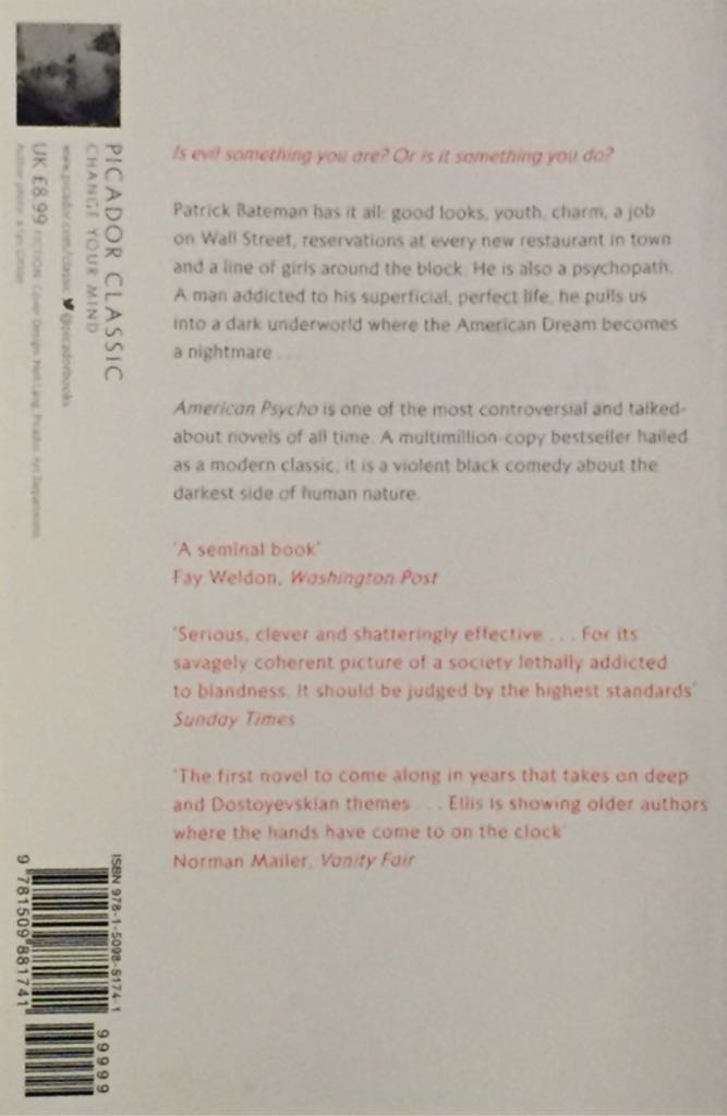 American Psycho - Bret Easton Ellis (Picador Classics - Paperback) book collectible - Main Image 2