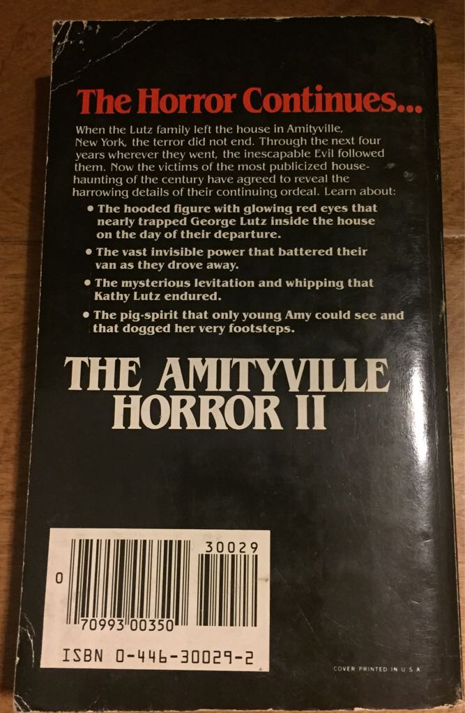 The Amityville Horror II - John G. Jones book collectible - Main Image 2