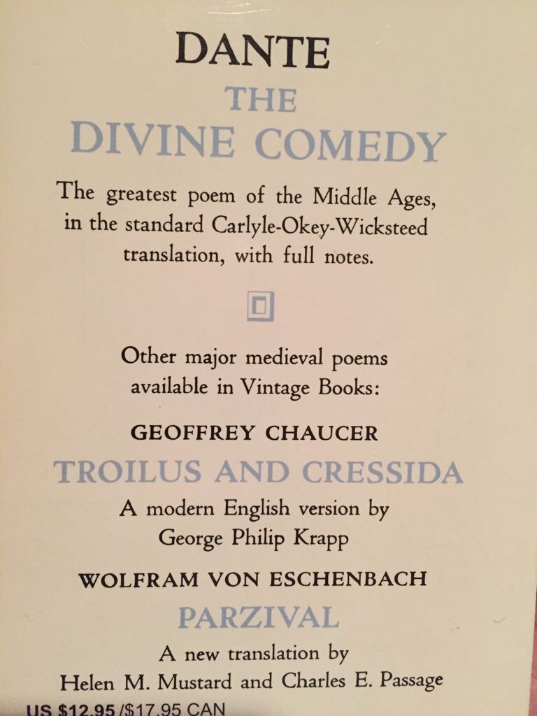 The Divine Comedy - Dante Aligheri (Random House Inc. - Paperback) book collectible [Barcode 9780394701264] - Main Image 2