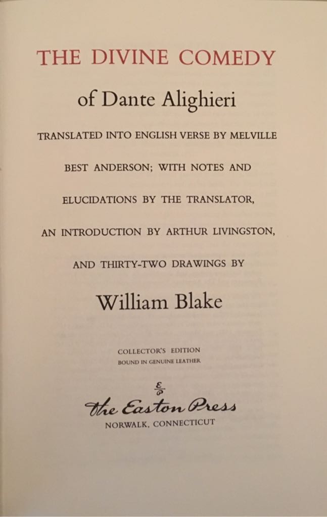 Divine Comedy, The - Dante Alighieri (The Easton Press - Hardcover) book collectible - Main Image 2