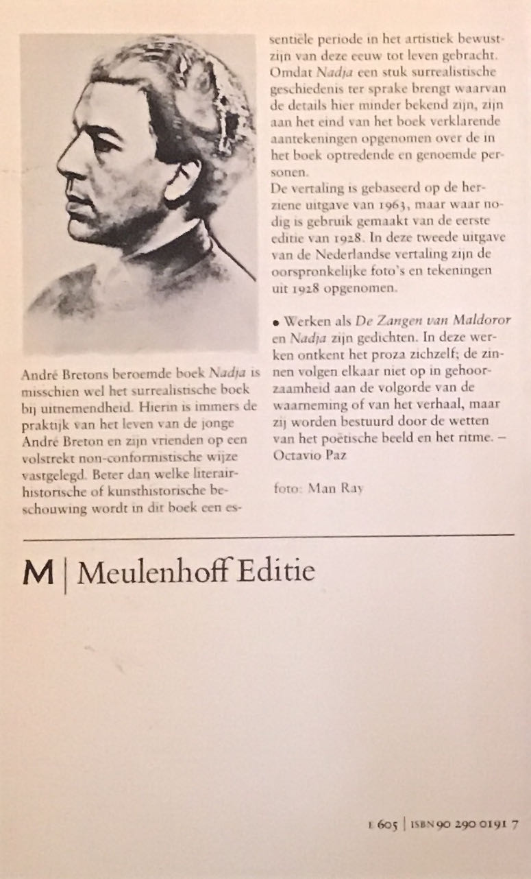 Nadja - Andre Breton (J. M. Meulenhoff , Amsterdam - Paperback) book collectible [Barcode 9789029001915] - Main Image 2