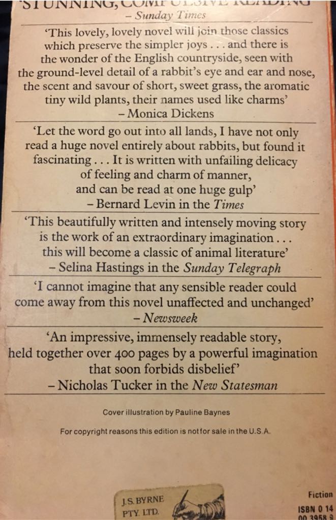 Watership Down - Richard Adams (Penguin Books - Paperback) book collectible [Barcode 9780140039580] - Main Image 2