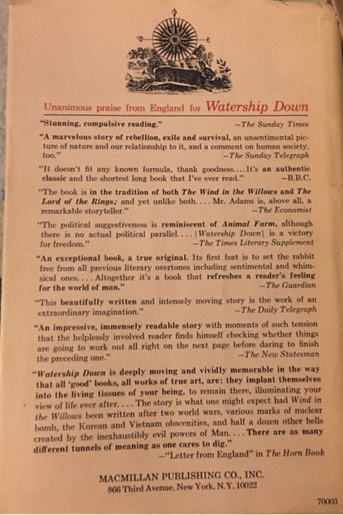 Watership Down - Richard Adams book collectible - Main Image 2