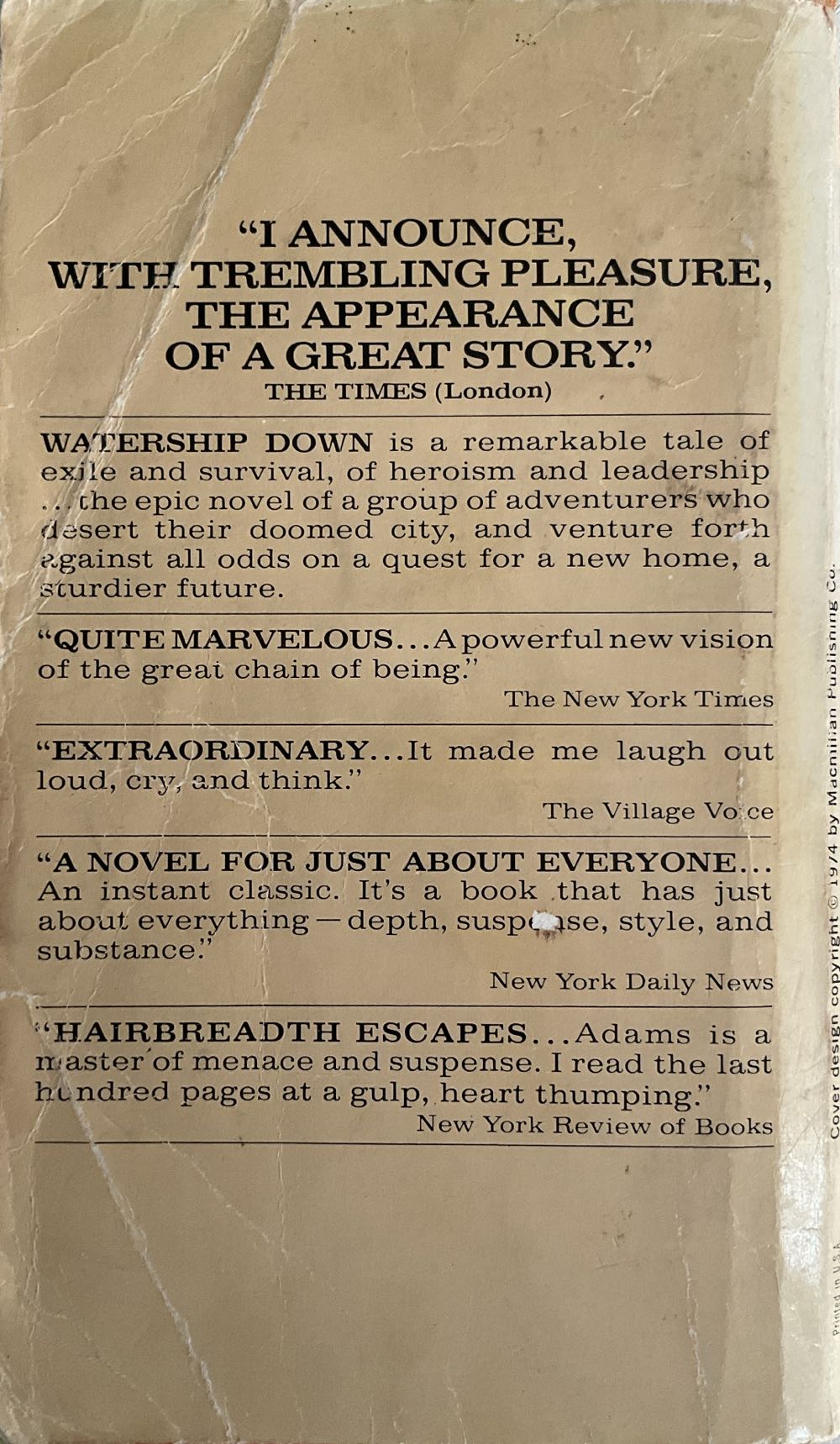 Watership Down - Richard Adams (Avon - Paperback) book collectible - Main Image 2