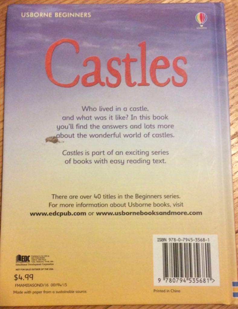 Castles IR - Stephanie Turnbull (Usborne Books) book collectible [Barcode 9780794535681] - Main Image 2