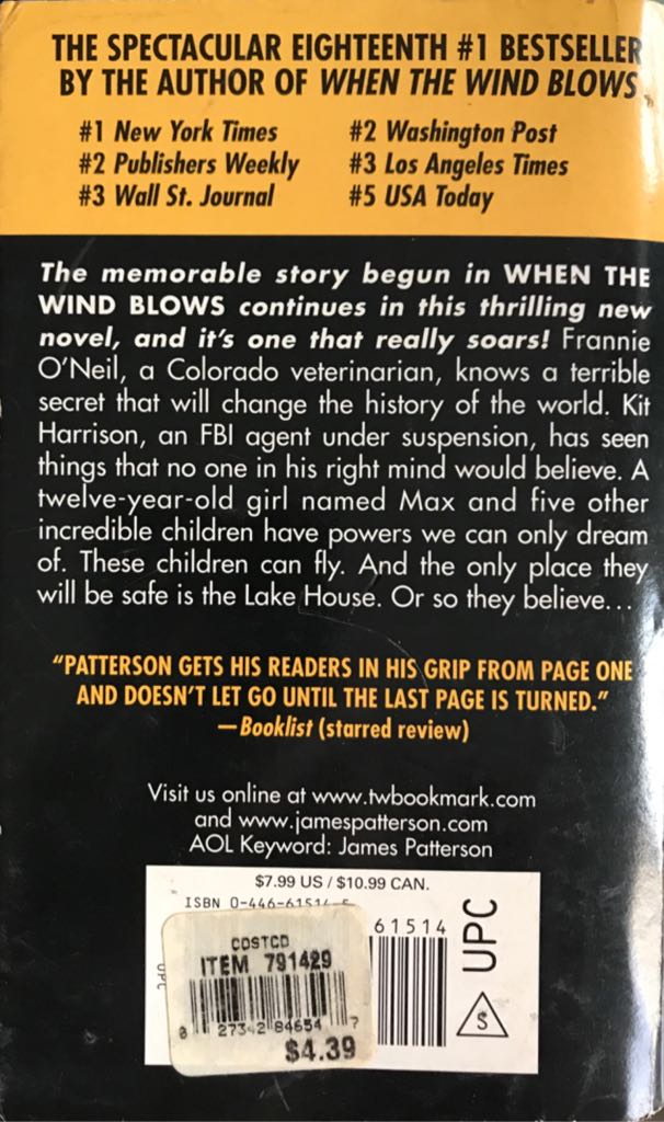 The Lake House - Patterson James (Warner Books - Paperback) book collectible [Barcode 9780446615143] - Main Image 2