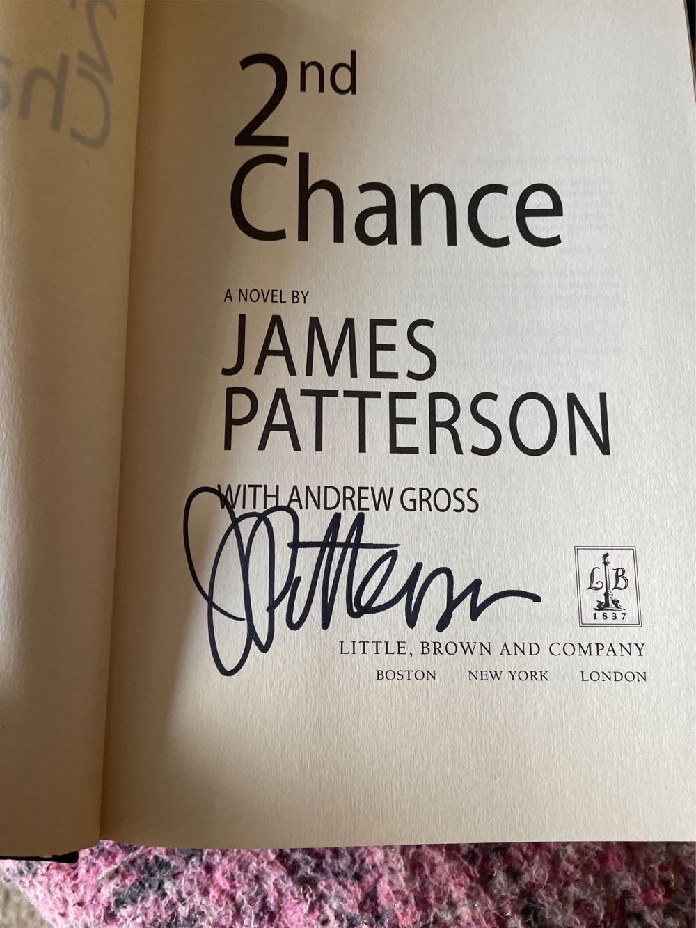2nd Chance - James Patterson (Little Brown and Company - Hardcover) book collectible [Barcode 9780316693202] - Main Image 3
