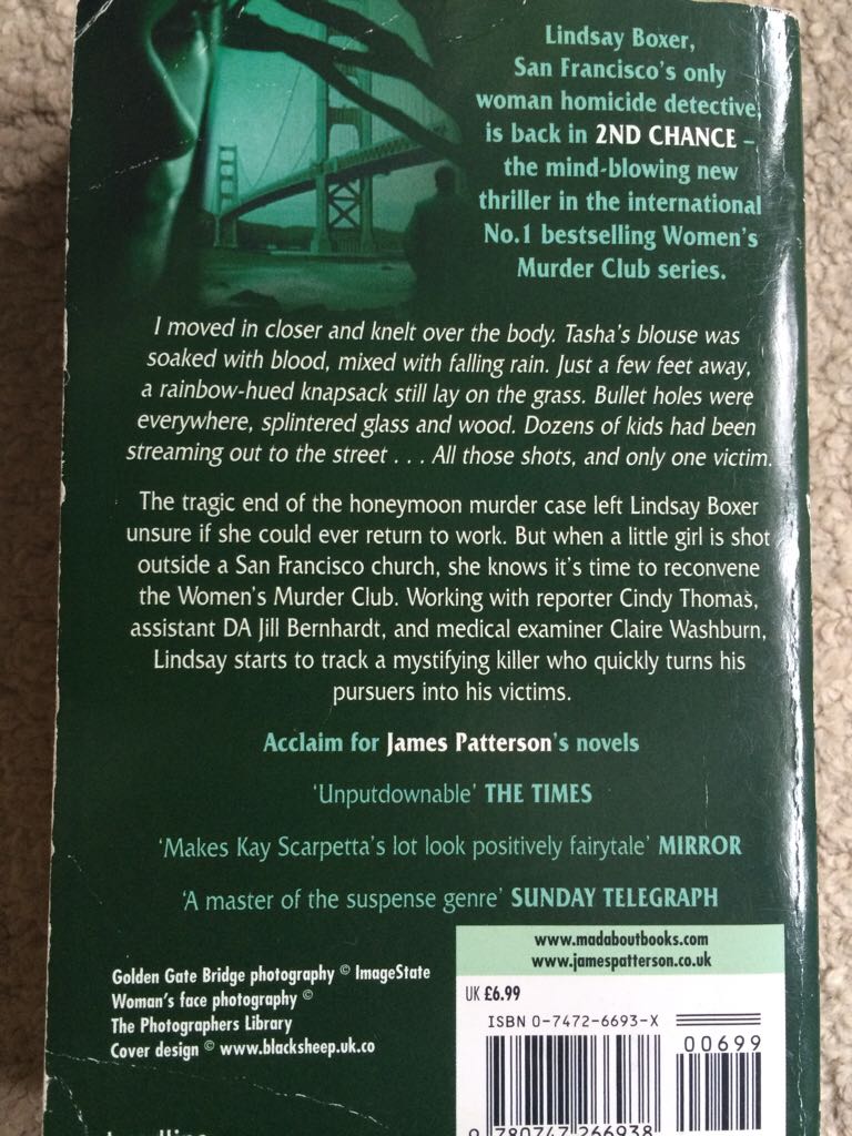 2nd Chance - James Patterson (- Paperback) book collectible [Barcode 9780747266938] - Main Image 2