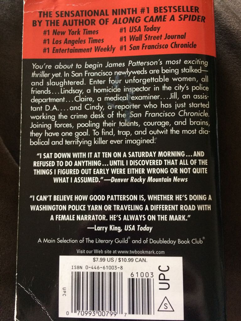 1st To Die - James Patterson (. - Paperback) book collectible [Barcode 9780446610032] - Main Image 2