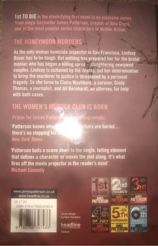 1st to Die  (Headline Publishing Group - Paperback) book collectible [Barcode 9780755397433] - Main Image 2