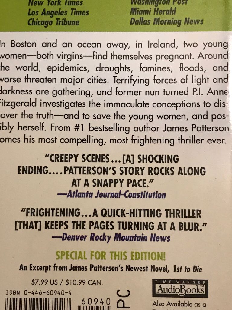 Cradle and All - James Patterson (Vision - Paperback) book collectible [Barcode 9780446609401] - Main Image 2