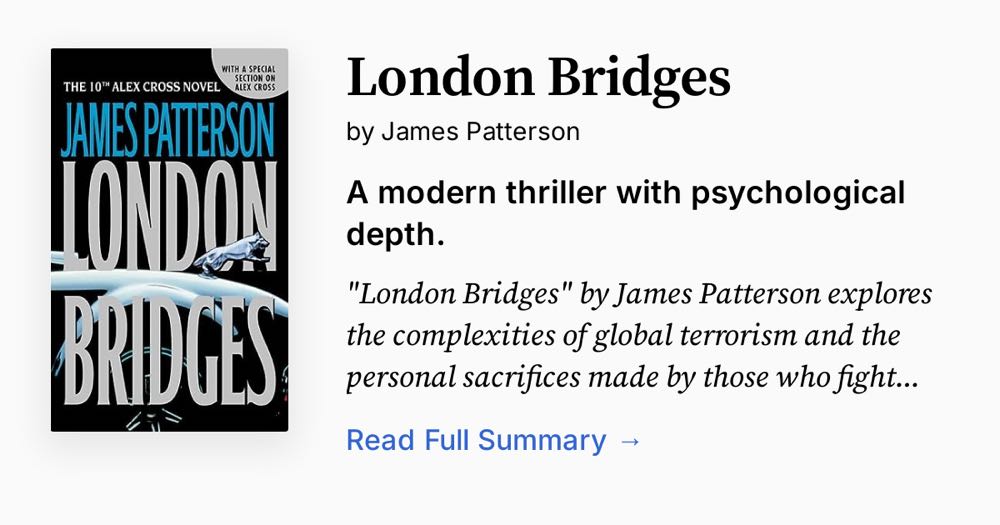London Bridges - James Patterson (Little, Brown - Hardcover) book collectible [Barcode 9780316009577] - Main Image 3