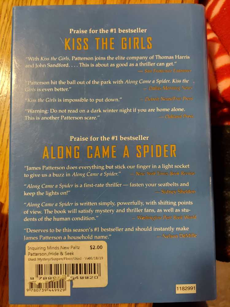 Hide & Seek - James Patterson (Little, Brown and Company  - Hardcover) book collectible [Barcode 9780739449929] - Main Image 2