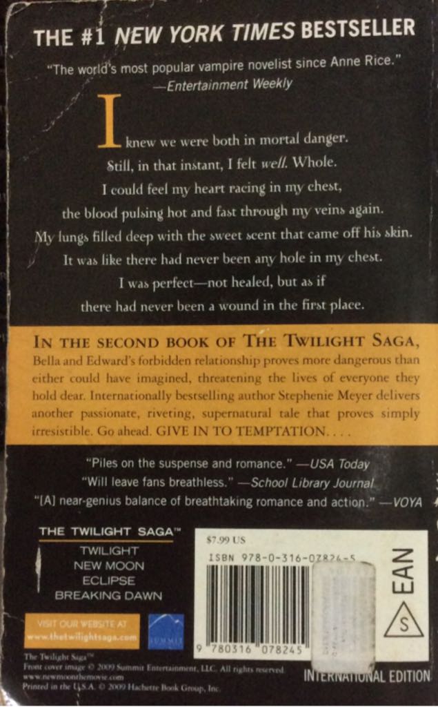 New Moon - Stephenie Meyer book collectible [Barcode 9780316078245] - Main Image 2