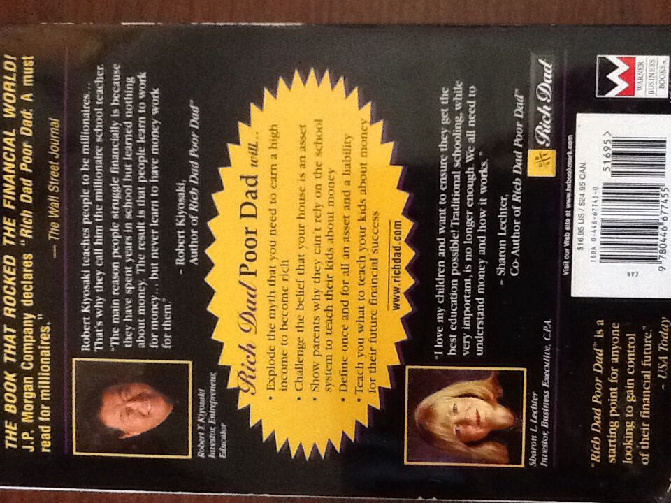 Rich Dad, Poor Dad - Robert T. Kiyosaki (Warner Business Books - Trade Paperback) book collectible [Barcode 9780446677455] - Main Image 2