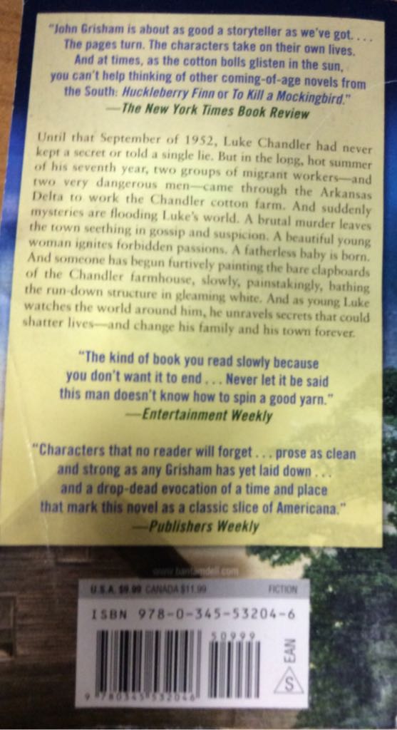 A Painted House - John Grisham (Delta - Paperback) book collectible [Barcode 9780345532046] - Main Image 2