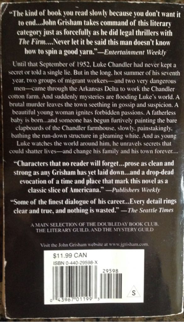 A Painted House - John Grisham (A Dell Publishing - Paperback) book collectible [Barcode 9780440295983] - Main Image 2