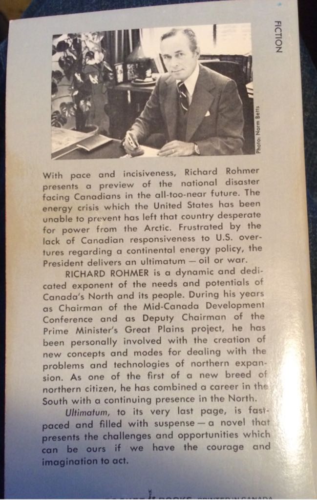 Ultimatum  (Simon & Schuster Canada, Ltd. - Paperback) book collectible - Main Image 2