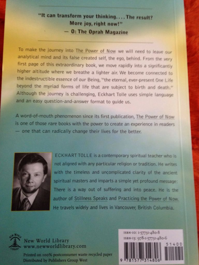 The Power Of Now: A Guide To Spiritual Enlightenment - Eckhart Tolle (New World Library - Paperback) book collectible [Barcode 9781577314806] - Main Image 2