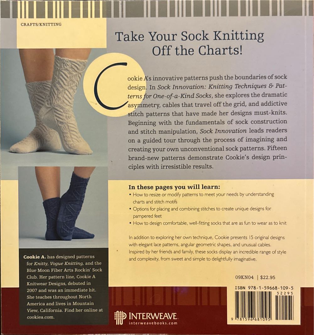 Sock Innovation - Cookie A (Interweave Press - Paperback) book collectible [Barcode 9781596681095] - Main Image 2