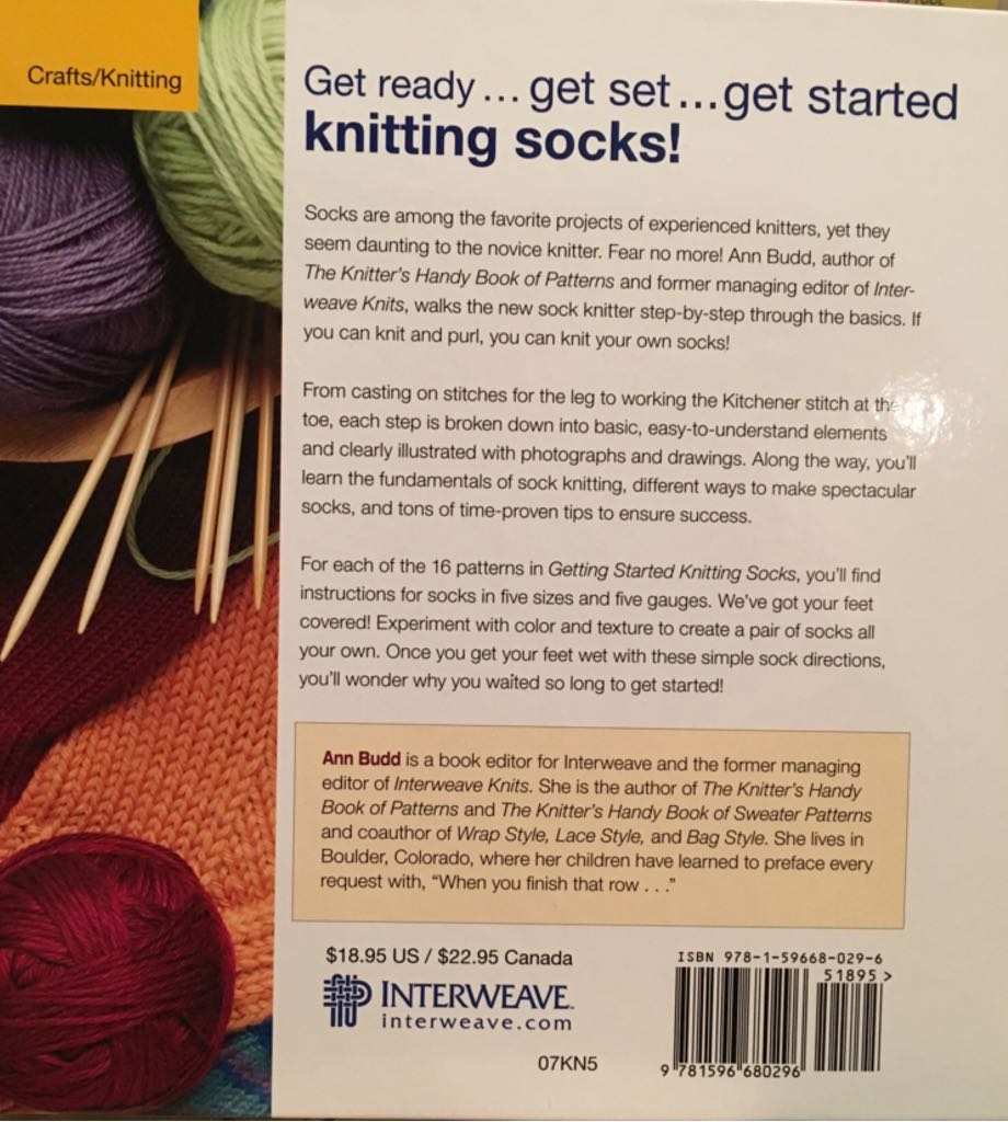 Getting Started Knitting Socks - Ann Budd (Penguin - Hardcover) book collectible [Barcode 9781596680296] - Main Image 2