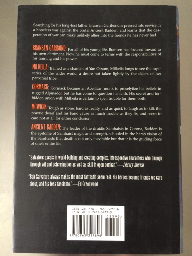 Ancient, The - R. A. Salvatore (Tor - Hardcover) book collectible [Barcode 9780765317896] - Main Image 2