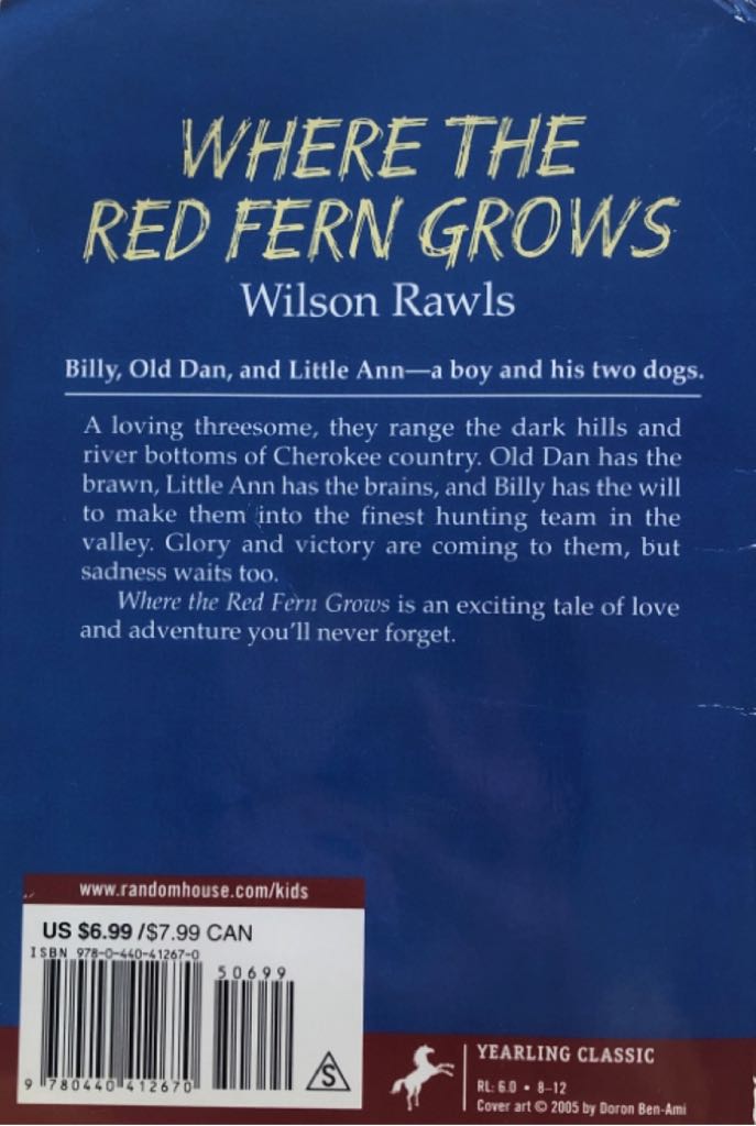 Where the Red Fern Grows - Rawls, Wilson (Yearling - Paperback) book collectible [Barcode 9780440412670] - Main Image 2