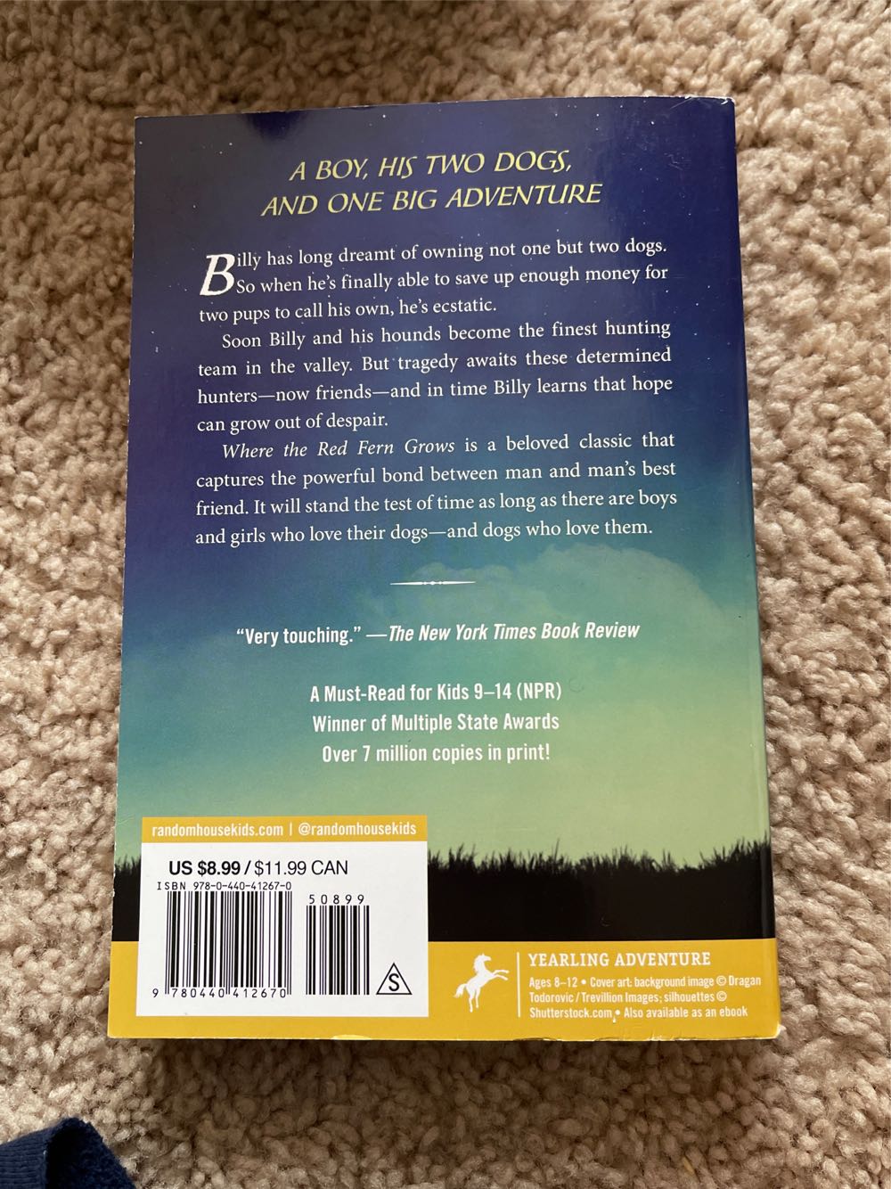 Where the Red Fern Grows - Rawls, Wilson (Yearling - Paperback) book collectible [Barcode 9780440412670] - Main Image 4