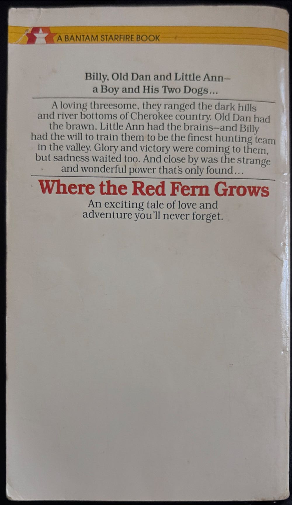 Where the Red Fern Grows - Wilson Rawls (Bantam Books - Paperback) book collectible [Barcode 9780553247817] - Main Image 2