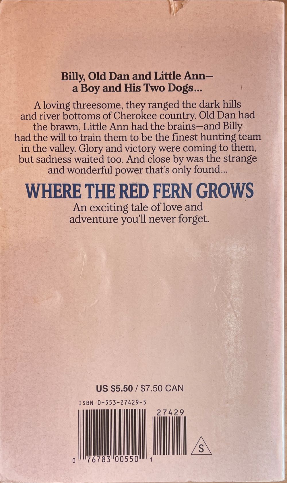 Where the Red Fern Grows - Wilson Rawls (Laurel Leaf - Paperback) book collectible [Barcode 9780553274295] - Main Image 2